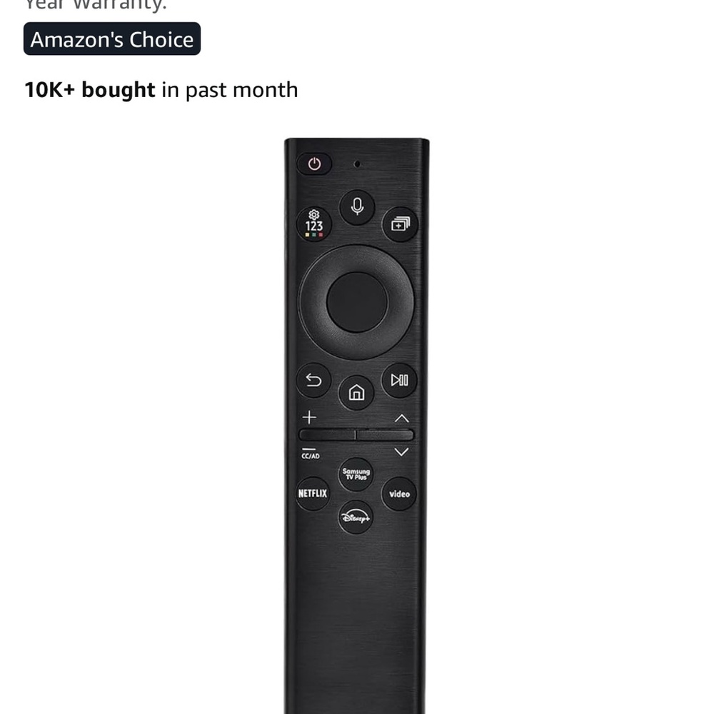 Samsung Black Smart TV Remote